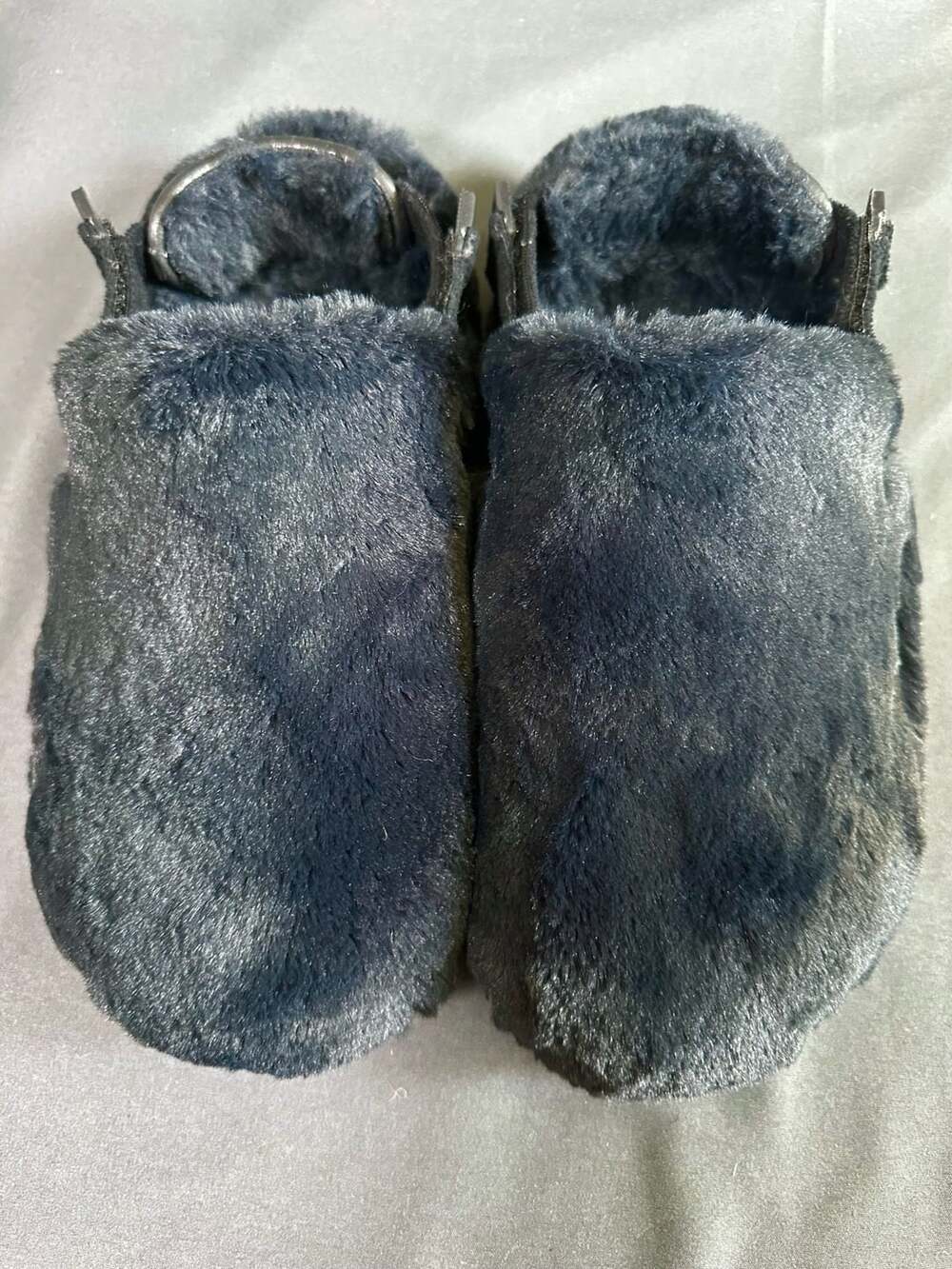 Nike Calm SE Women’s Size 9 Black Faux Fur Mule Slippers FZ3119-001